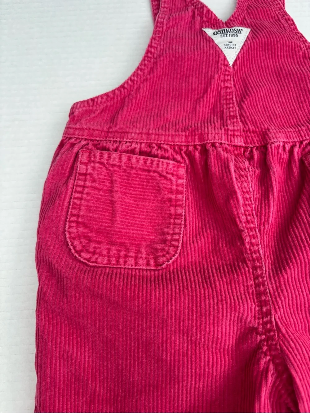 VINTAGE OshKosh B'gosh Fuchsia Corduroy Overalls for Kids